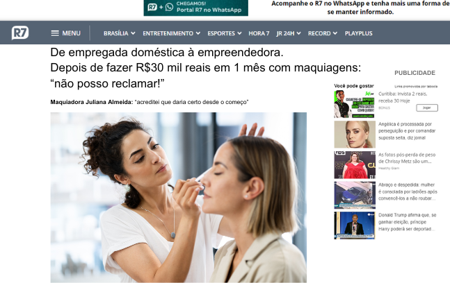 Toque da Beleza Prova Social mídia - Curso de Maquiagem - Curso de Manicure - Curso Nail Designer